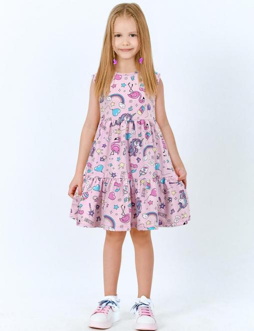 Платье для девочки KETMIN НЕЖНОСТЬ цв.Единороги MAGIC розовый