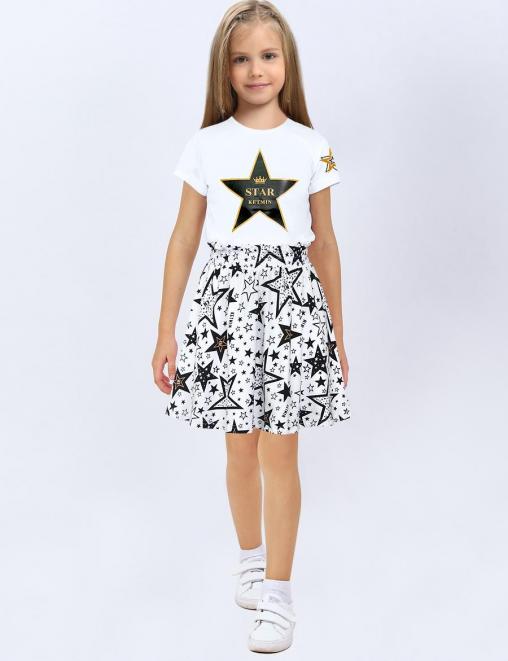 Юбка для девочки KETMIN НЕЗАБУДКА цв.STAR KM Белый
