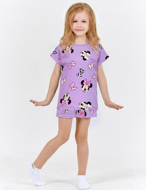 Пижама детская KETMIN DREAM МИННИ УЛЫБАШКА цв.Сиреневый /Футболка/Шорты/