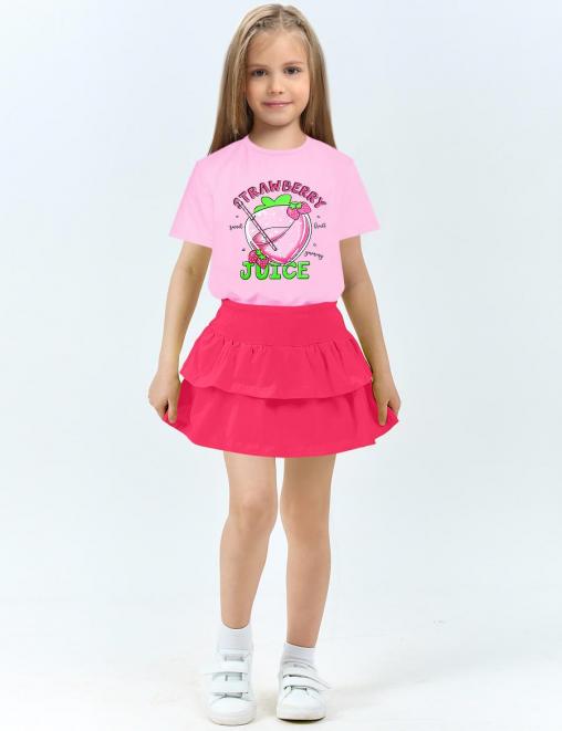 Детская юбка-шорты KETMIN ВИШЕНКА цв.Розовый Яркий