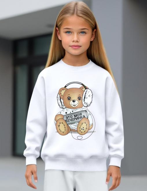 Свитшот детский KETMIN ВЕЧЕРИНКА цв.Белый