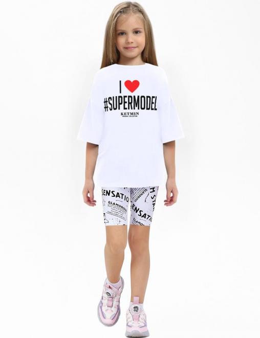 Велосипедки для девочки DG GLAMOROUS цв.Белый