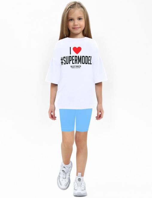 Велосипедки для девочки COLOR цв.Голубой