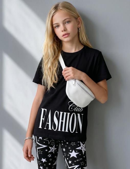 Футболка для девочки KETMIN FASHION CLUB цв.Чёрный