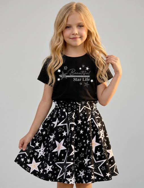 Костюм для девочки KETMIN HAPPY NICE цв.STAR KM Черный