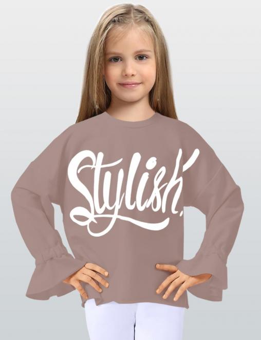 Толстовка для девочки KETMIN STYLISH цв.Кофе