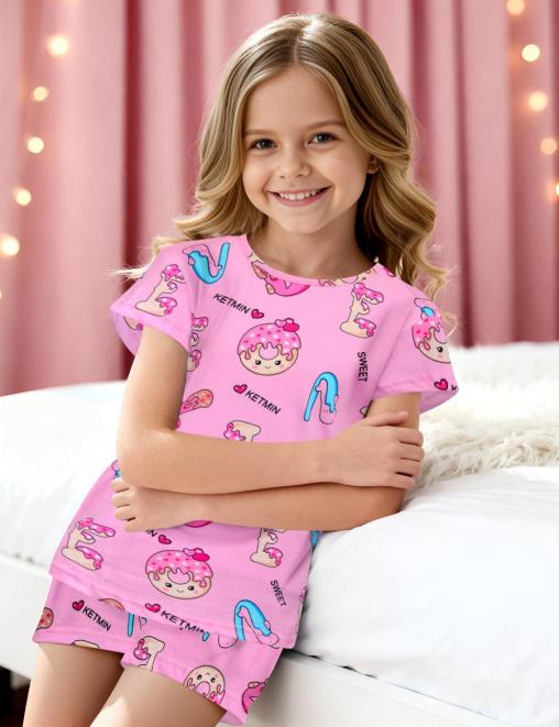 Пижама детская KETMIN DREAM цв.IOVE Розовый (Футболка/Шорты)