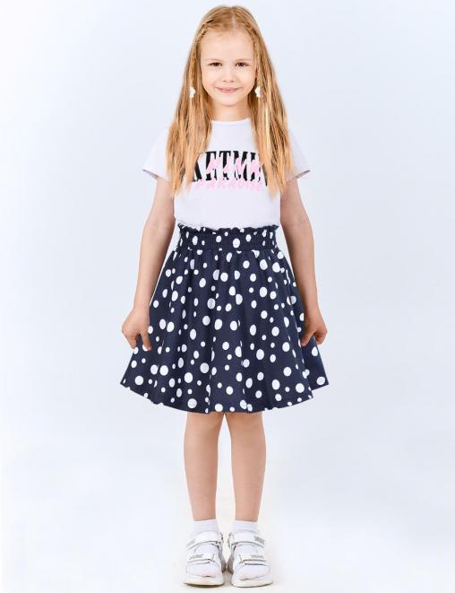 Юбка для девочки KETMIN НЕЗАБУДКА цв.Горох на синем