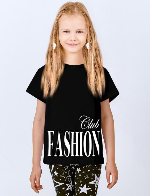 Футболка для девочки KETMIN FASHION CLUB цв.Чёрный