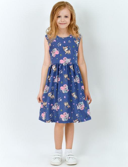 Платье для девочки KETMIN ТУТТИ ФРУТТИ цв.Котята синий