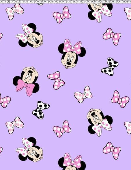 Кулирка ХЛОПОК ОЕ ш/полотно Минни Улыбашка цв.Сиреневый