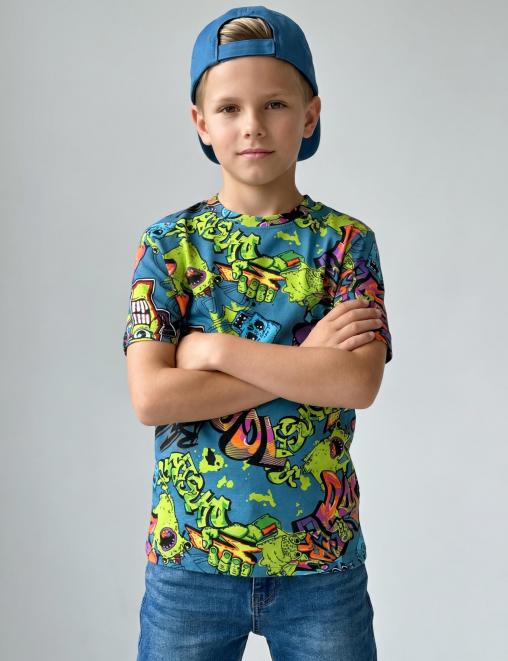 Футболка для мальчика KETMIN HOME рис.Cool синий