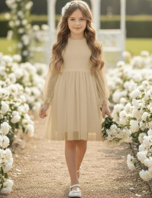 Платье для девочки KETMIN VERNEL цв.Бежевый