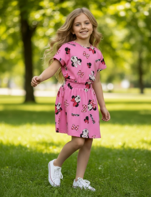 Костюм для девочки KETMIN HAPPY цв.Минни бантик Розовый (Футболка/Юбка)