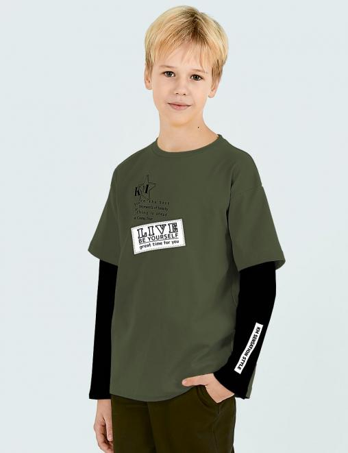 Лонгслив детский KETMIN SENSATION STYLE цв.Хаки/Черный