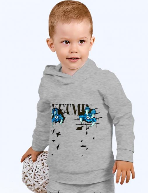 Толстовка для мальчика KETMIN КОГТИ цв.Серый меланж