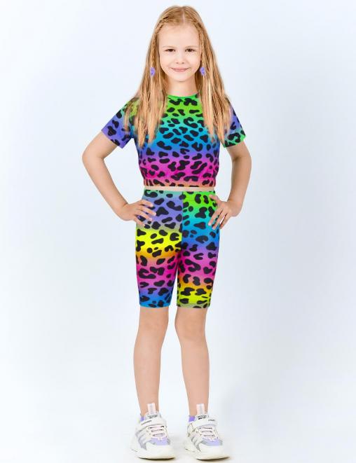 Спортивный костюм МАЛИБУ KETMIN цв.ЛЕО Неон (Топ/Велосипедки)