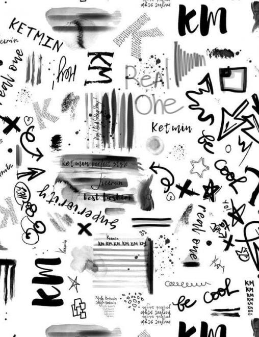 Кулирка с лайкрой ПЕНЬЕ Диджитал ш/полотно Граффити цв.Белый