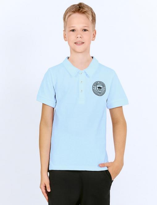 Футболка Поло KМ цв.Голубой /ЛОГО Футболка Поло KМ цв.Голубой /ЛОГО