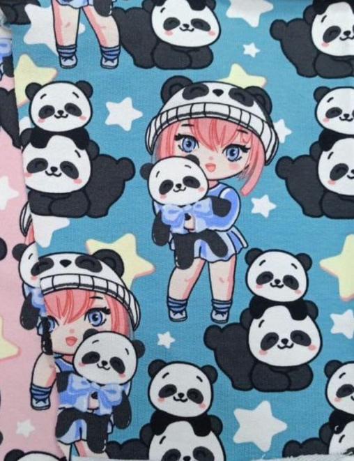 Футер 2-х нитка с лайкрой ш/полотно ПЭ Пандочка и Мила цв.Голубой