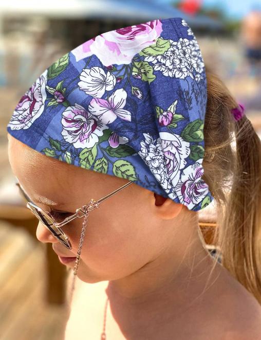 Бандана детская ХЛОПОК цв.Розы в Париже