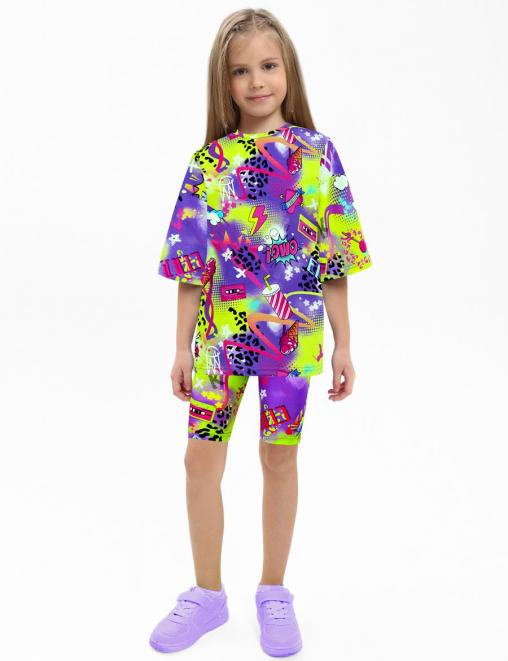 Костюм для девочки KETMIN МАЛИНА ONE цв.LOVELY сиреневый (Футболка/Велосипедки) Костюм для девочки KETMIN МАЛИНА ONE цв.LOVELY сиреневый (Футболка/Велосипедки)