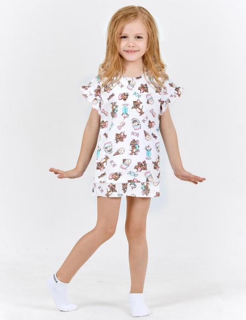 Пижама детская НЕЖЕНКА ДЖЕРРИ С КОНФЕТКОЙ цв.Белый (Футболка/Шорты)