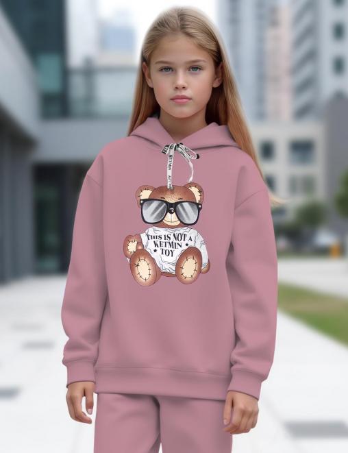 Толстовка с начёсом KETMIN МИШКА TOY цв.Чайная Роза