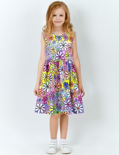 Платье для девочки KETMIN ТУТТИ ФРУТТИ DG цв.Ромашки неон