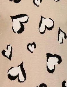 Кулирка ХЛОПОК ОЕ ш/полотно Сердечки цв.Бежевый