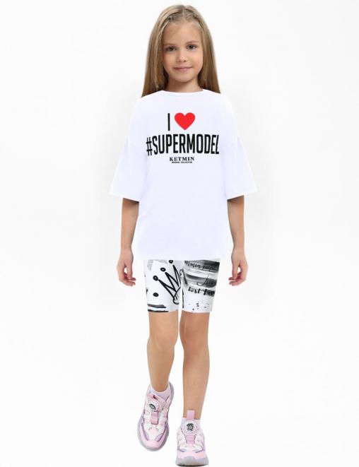 Велосипедки для девочки DG ГРАФФИТИ цв.Белый Велосипедки для девочки DG ГРАФФИТИ цв.Белый