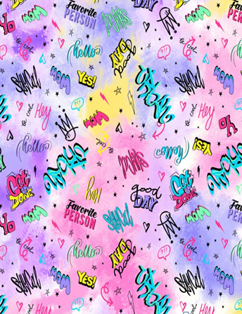 Футер 3-х нитка с начесом Диджитал цв.Favorite Person