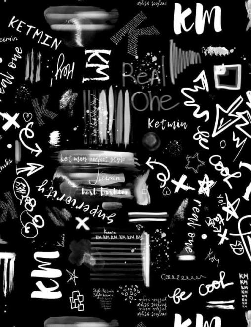 Футер 2-х нитка с лайкрой без ПЭ/ Начёс Граффити цв.Черный