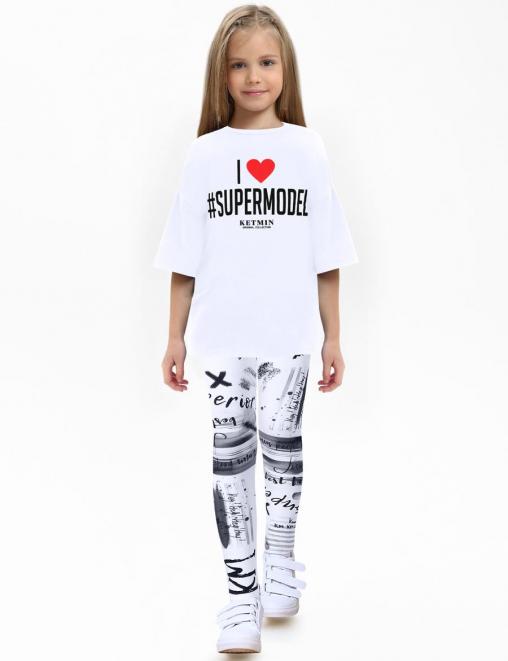 Легинсы детские PREMIUM KETMIN ГРАФФИТИ цв.Белый
