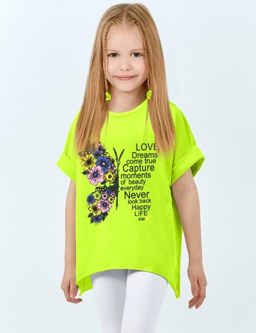 Футболка для девочки KETMIN BUTTERFLY цв.Салатовый