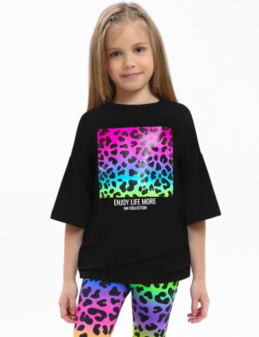 Футболка для девочки KETMIN ENJOY LIFE цв.Чёрный