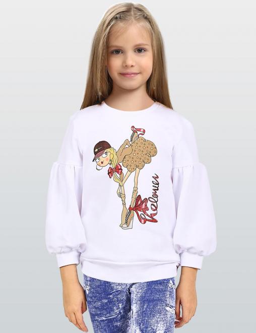 Толстовка для девочки KETMIN МОДНИЦА цв.Белый