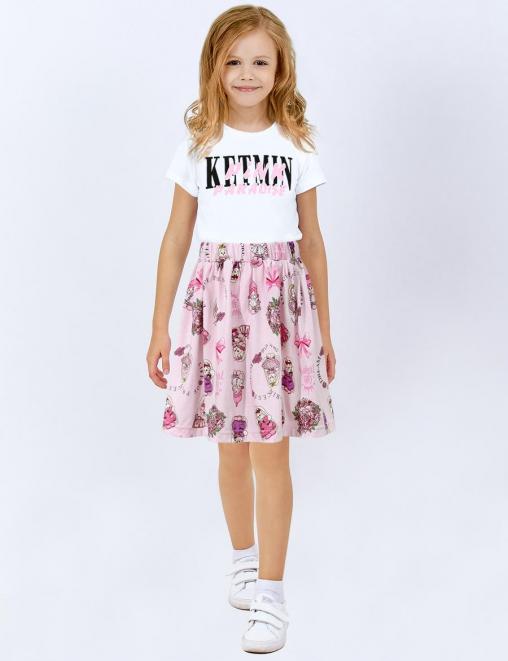 Юбка для девочки KETMIN ЛЕТНИЙ ОТДЫХ цв.Зайчики Розовый