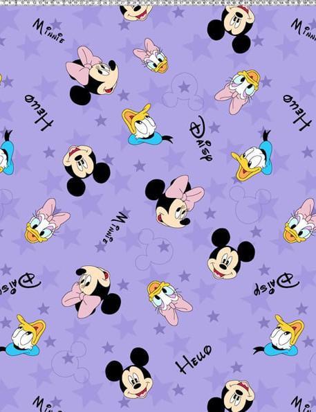 Футер 2-х нитка без ПЭ/ Начёс ОЕ цв.МИККИ и МИННИ звезды