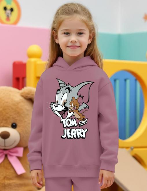 Толстовка с начёсом KETMIN SOFT ПРИВЕТ ТОМ И ДЖЕРРИ цв.Сухая роза