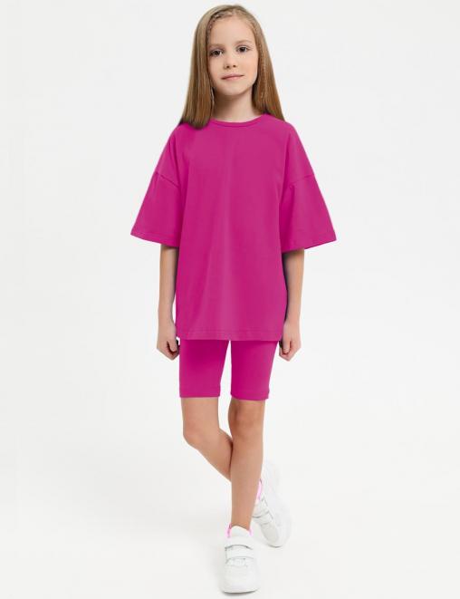 Костюм для девочки KETMIN МАЛИНА COLOR цв.Фуксия (Футболка/Велосипедки)