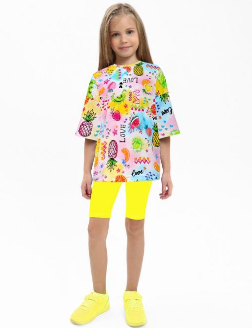 Костюм для девочки KETMIN МАЛИНА COMPACT цв.ЭкзоФрукты/Желтый (Футболка/Велосипедки) Костюм для девочки KETMIN МАЛИНА COMPACT цв.ЭкзоФрукты/Желтый (Футболка/Велосипедки)
