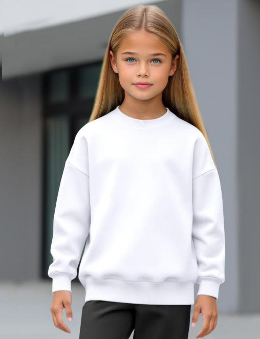 Свитшот детский  ПОВСЕДНЕВНЫЙ цв. Белый