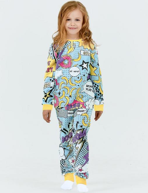 Пижама детская KETMIN НОЧКА  RS YES с начесом цв. Голубой
