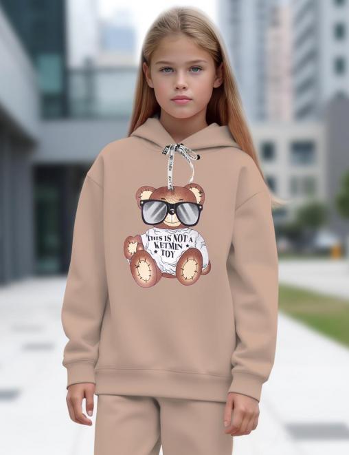 Толстовка с начёсом KETMIN МИШКА TOY цв.Бежевый