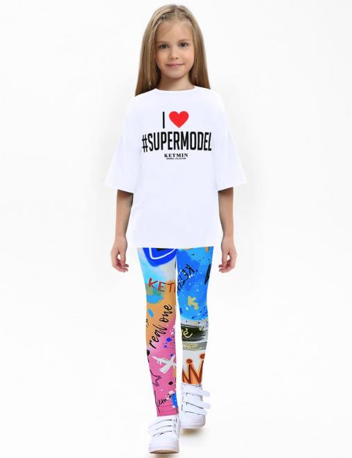 Легинсы детские PREMIUM KETMIN ГРАФФИТИ цв.Яркий Неон