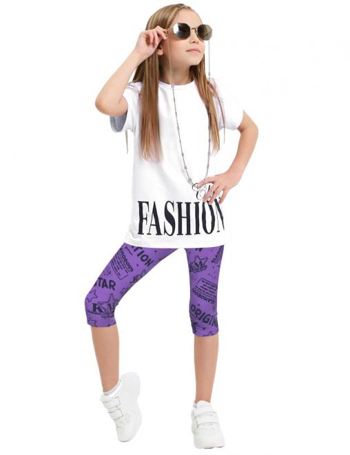 Бриджи для девочки DG цв.GLAMOROUS Фиолетовый