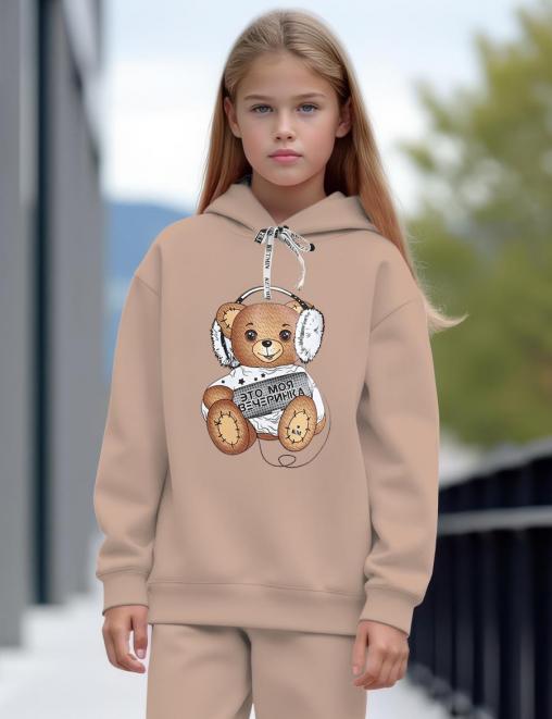 Толстовка с начёсом KETMIN МИШКА TOY цв.Бежевый