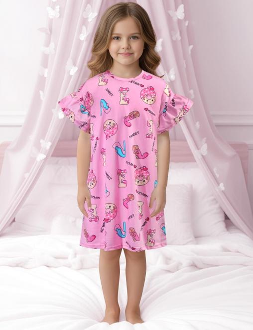 Сорочка детская KETMIN НОЧКА цв. LOVE Розовый