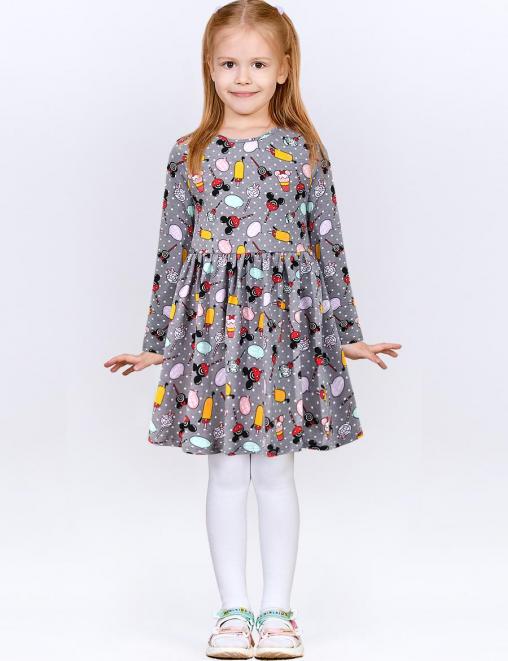 Платье для девочки KETMIN UNIVERSAL Stretc цв.Сладкий праздник серый